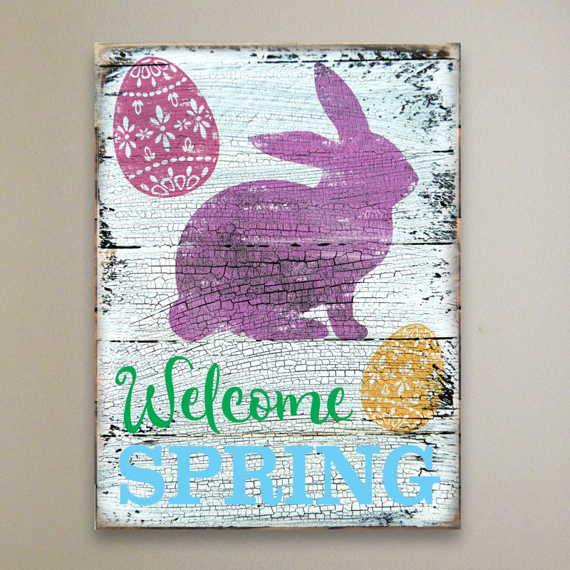 Décoration murale "welcome" de la planche de bois récupéré, H 8 po x l 6 po x P 1,5 po