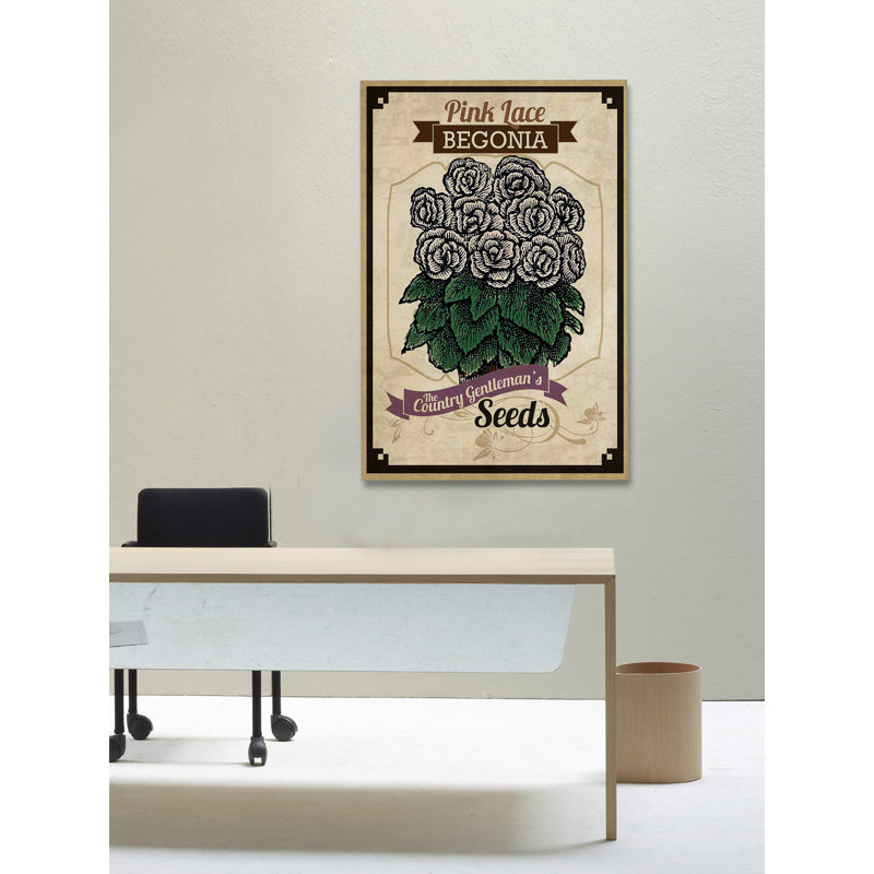 Flower Packet Begonia - Wrapped Canvas Print, 46 cm H x 30 cm W
