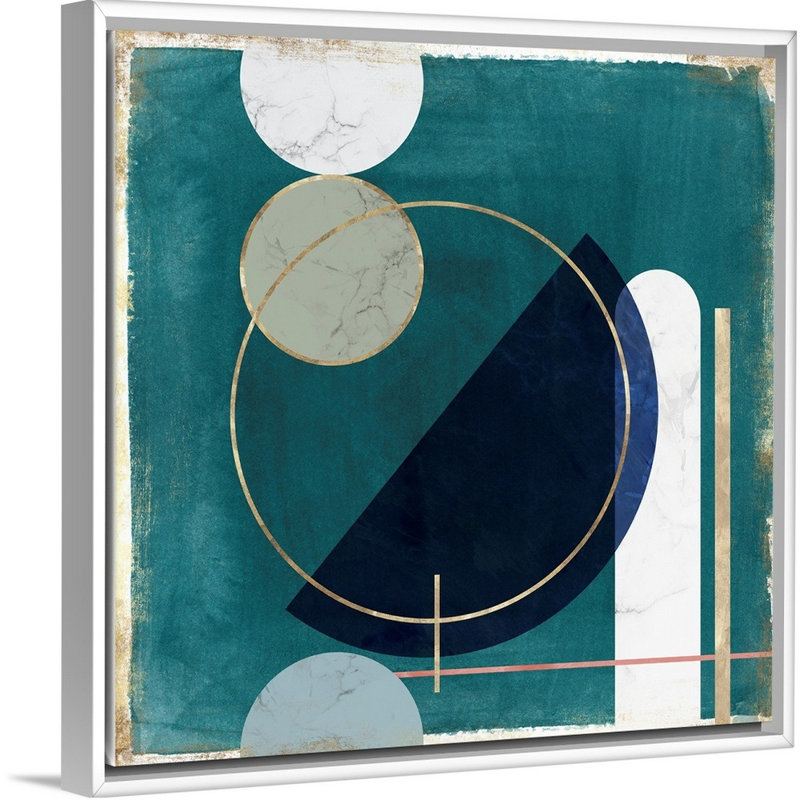 " Restricted Fragment I " Painting Print, White Framed, 14" H x 14" W x 1.75" D