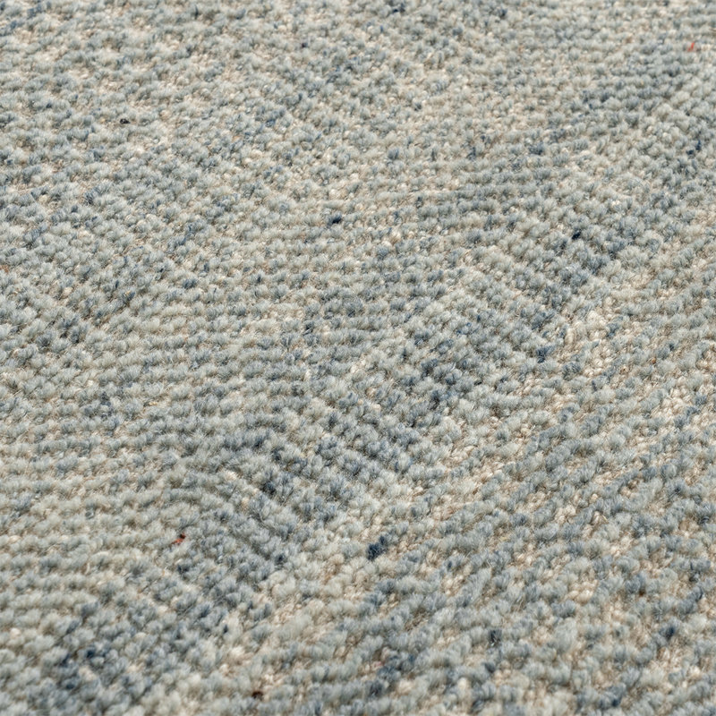 Zoe Rose Hi Lo Area Rug in Light Blue/Ivory, Rectangle 9' x 12'