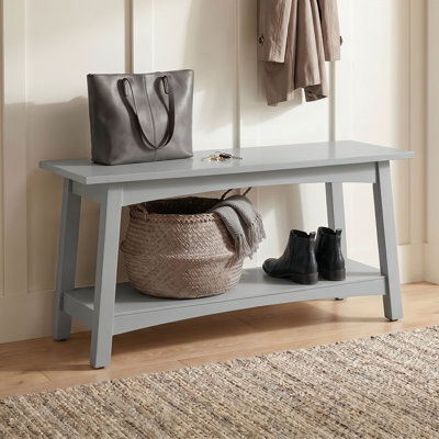 Banc de rangement Craftsbury, gris