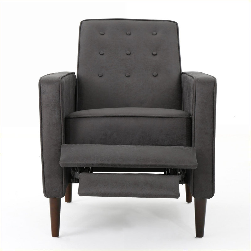 Fauteuil inclinable FlowLuxe Mid-Century, tissu d'ameublement rembourré simple en microfibre de luxe pour le salon
