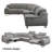 Devra Upholstered L-Shaped Sectional Reversible
