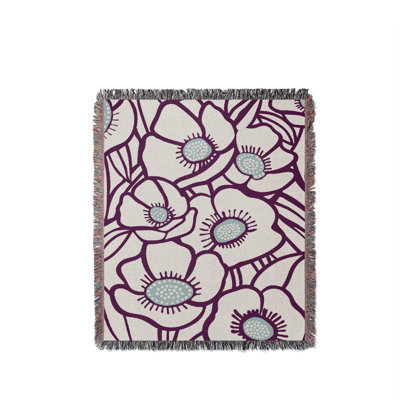 Jeté floral en coton