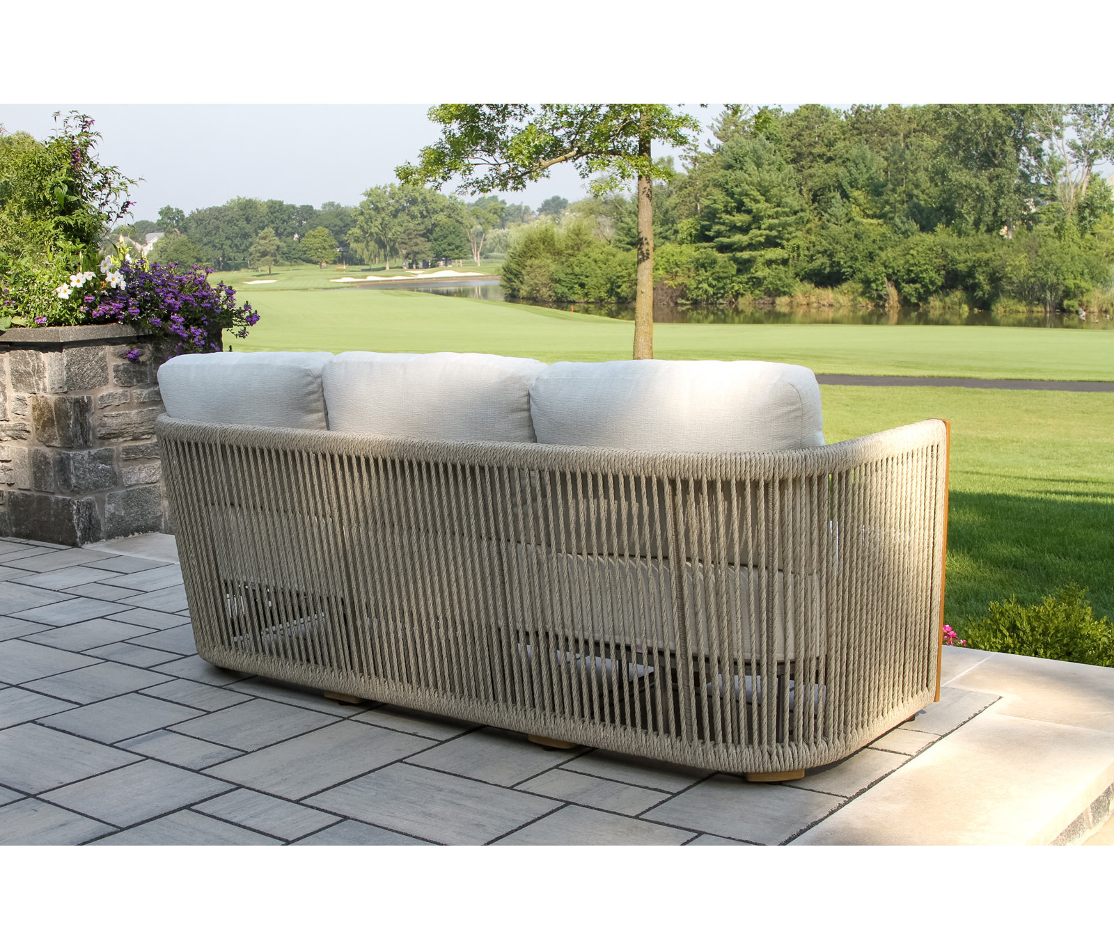 Aniston 82" Sunbrella® Patio Sofa, Ivory