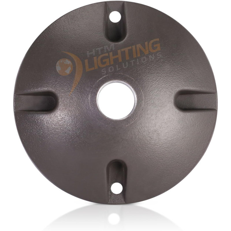 Housse de boîte de jonction électrique ronde résistante aux intempéries 4 po avec prise filetée 1/2 po NPT pour utilisation intérieure / extérieure - Accessoires d'aménagement paysager - Bronze