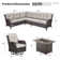 Dahlyla 8- Person Outdoor PE Wicker Sectional Seating Group with Fire Pit Table and Cushions