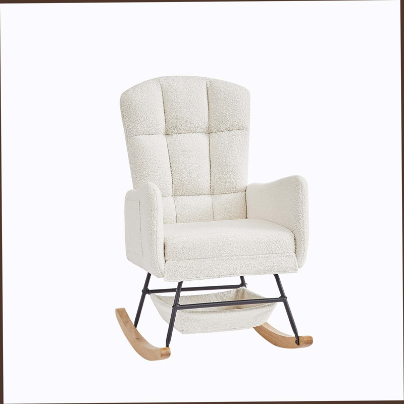 Fauteuil à bascule Teddy, Beige
