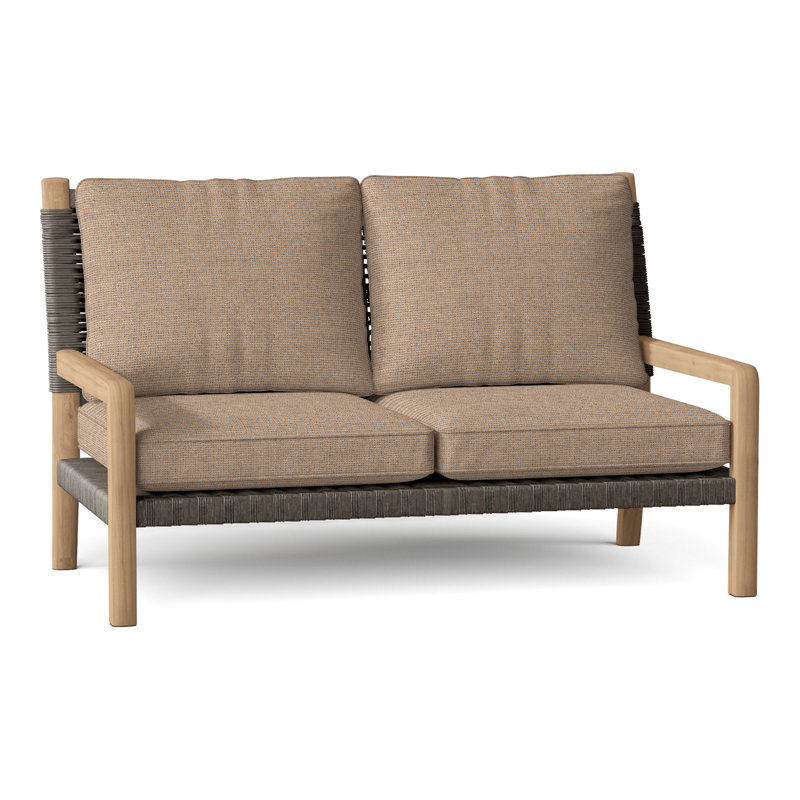 Hudson Outdoor 2 - Seat Loveseat, Hudson Charcoal Lace, Perigold Play Camel