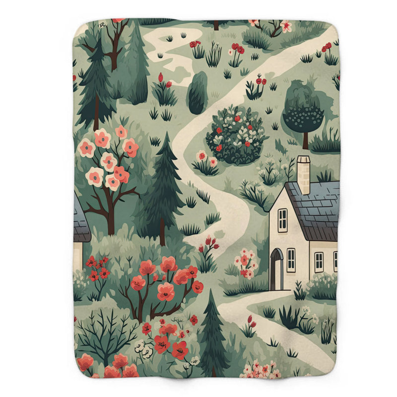 Couverture campagne 1 pièce Sherpa Bla, L 50 po x L 60 po