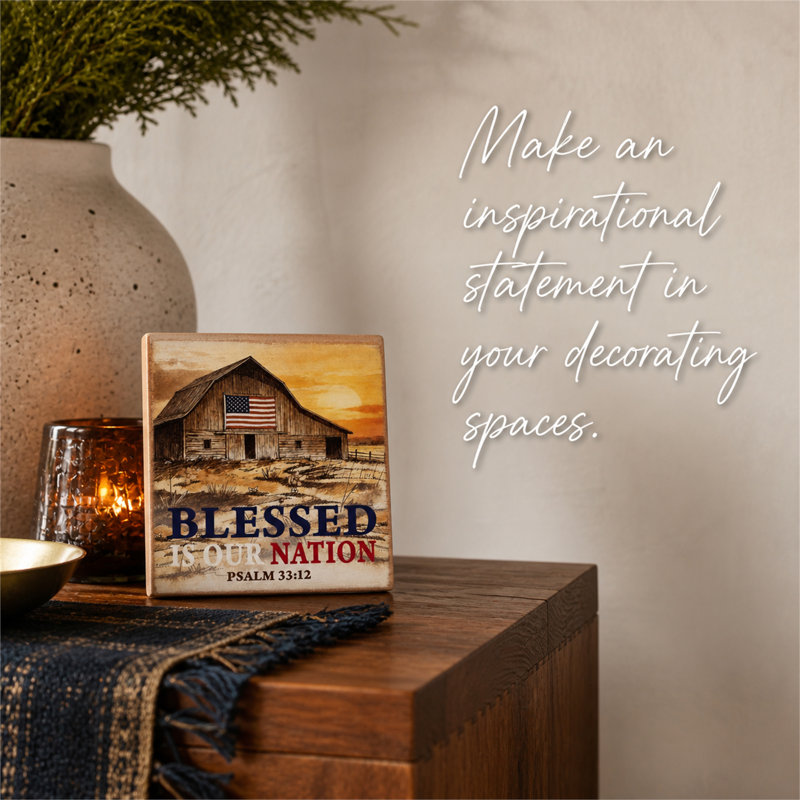 Plaque de table «Blessed Is Our 3x3»