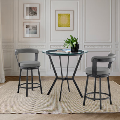 Ovila Glass Top Four Leg Dining Set