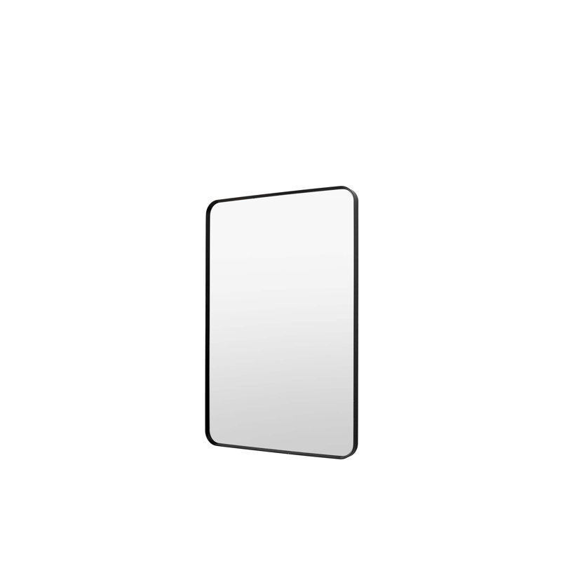 Anna Metal Framed Rectangle Mirror, Black