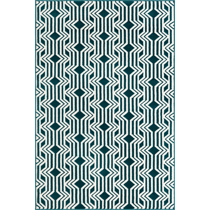 Geometric Indoor Rug, Rectangle 4' x 6'