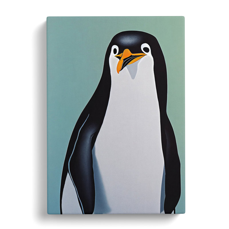 Awesome Penguin - Wrapped Canvas, 50cm H x 35cm W x 3cm D