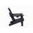 Folding Adirondack Chair With Side Table, 3-Piece Adirondack Chair Set With Wood Texture, Black(Includes 2 Chairs And 1 Table)-45131623
