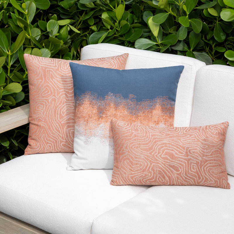 Murmur Throw Square Outdoor Pillow Cover & Insert by Elaine Smith, 20"H x 20"W, Midnight Ombre