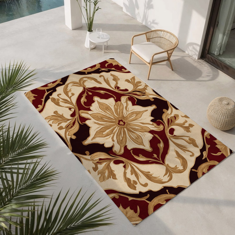 Tapis d'intérieur et d'extérieur Resplendent Aura, Rectangulaire 8 pi x 10 pi