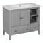 Ensemble de meuble-lavabo simple 36 po avec plateau en céramique Morecambe-1880974422
