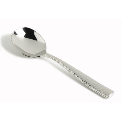 Lucca Faceted Bouillon 18/10 Stainless Steel Soup Spoon
