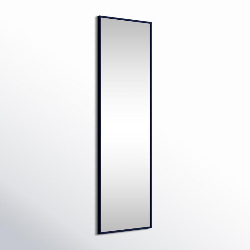 Sabine Metal Rectangle Wall Mirror, 60" x 14", Blue