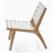 Rubberwood Outdoor Armless Lounge Chair