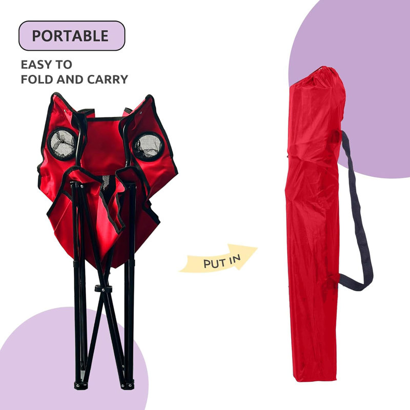 Folden Folding Camping Chair, Red