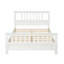 Lit plateforme en bois avec tête et pied de lit double (blanc)-154806209