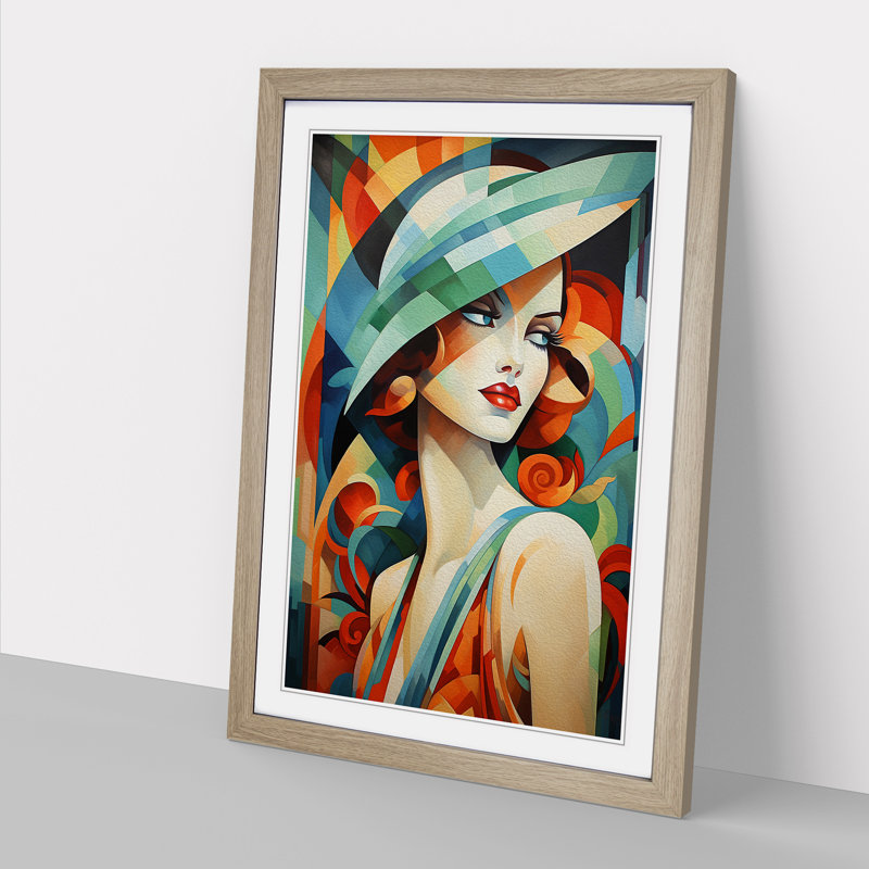 Single Picture Frame Print on Wood, 46cm H x 34cm W, Oak Framed