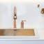 Copper Single-Handle Kitchen Sink Faucet with Pull Down Sprayer, One-Handle High Arc Pull Down Kitchen Faucet with In-Deck Handle.-89084016