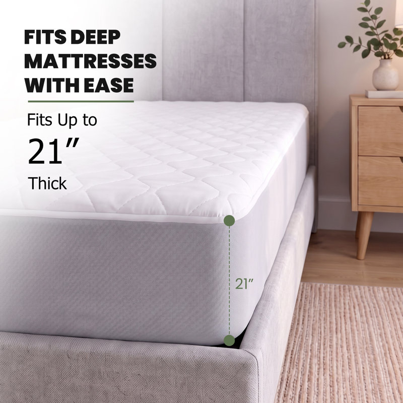 Protège-matelas chauffant, surmatelas électrique matelassé à poches profondes avec 10 réglages, Très grand