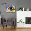  Art mural en verre acrylique 24 "x 16", "Three Rooster Party" par St Hilaire Elizabeth