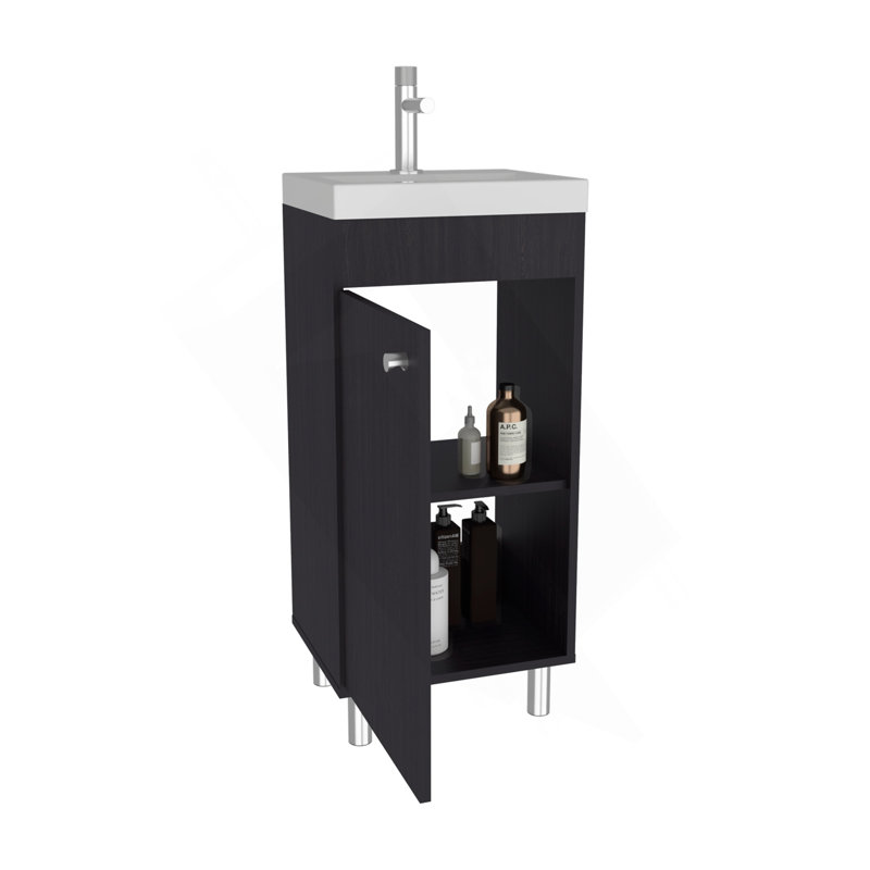 Meuble-lavabo autoportant Rivera, Noir