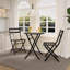Ensemble bistro d'extérieur 3 pièces, ensemble de table basse et chaises pliantes et imperméables-1850016069