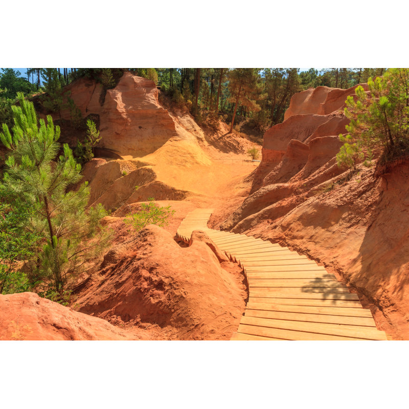 Red Cliffs In Roussillon by Bertl123 - Wrapped Canvas Print, 30cm H x 46cm W