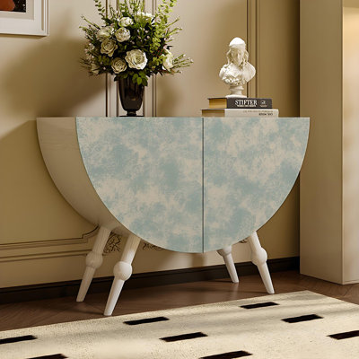Modern Solid Wood Half-Moon Cabinet