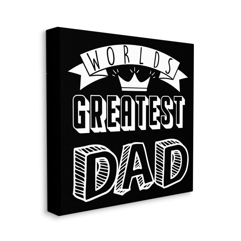 «Worlds Greatest Dad Cool», typographie variée par Marcus Prime - impression, Toile tendue, L 17 po x H 17 po