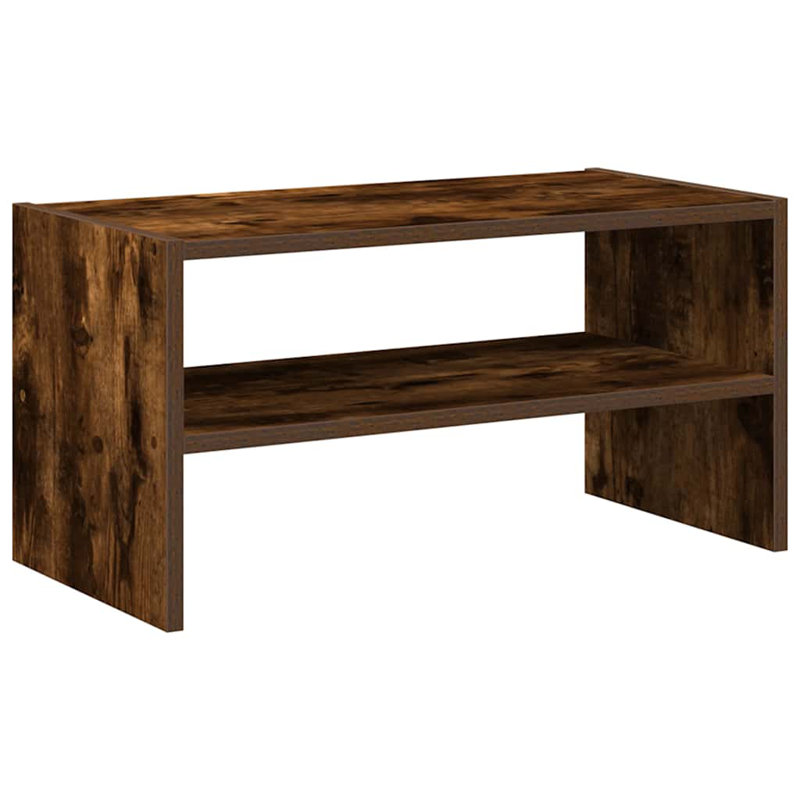 2 - Pair Shoe Rack, Smoked Oak