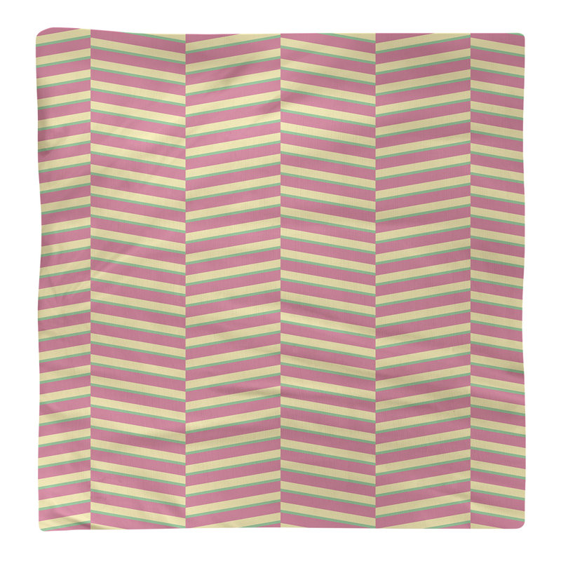 Jaya Cotton Chevron Square Napkin, Red/Yellow, 0.1" H x 22" W x 22" D, Cotton Twill