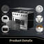 Cuisinière électrique 36 po avec 6 éléments chauffants et four à convection, capacité de 6 pieds cubes, acier inoxydable