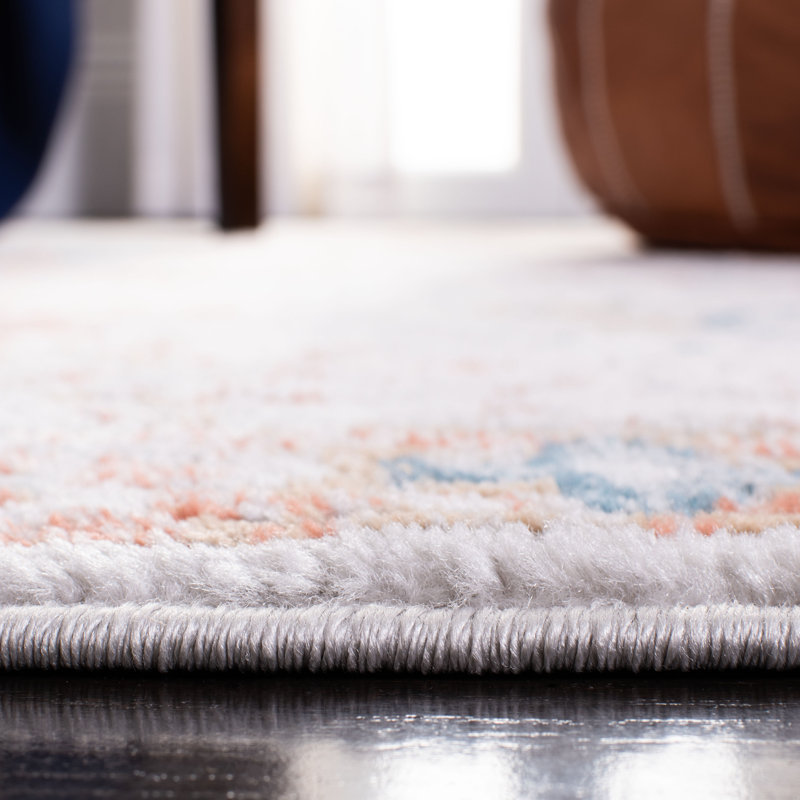 Hand-Knotted Transitional Gray & Green Synthetic Area Rug - 30"x5"