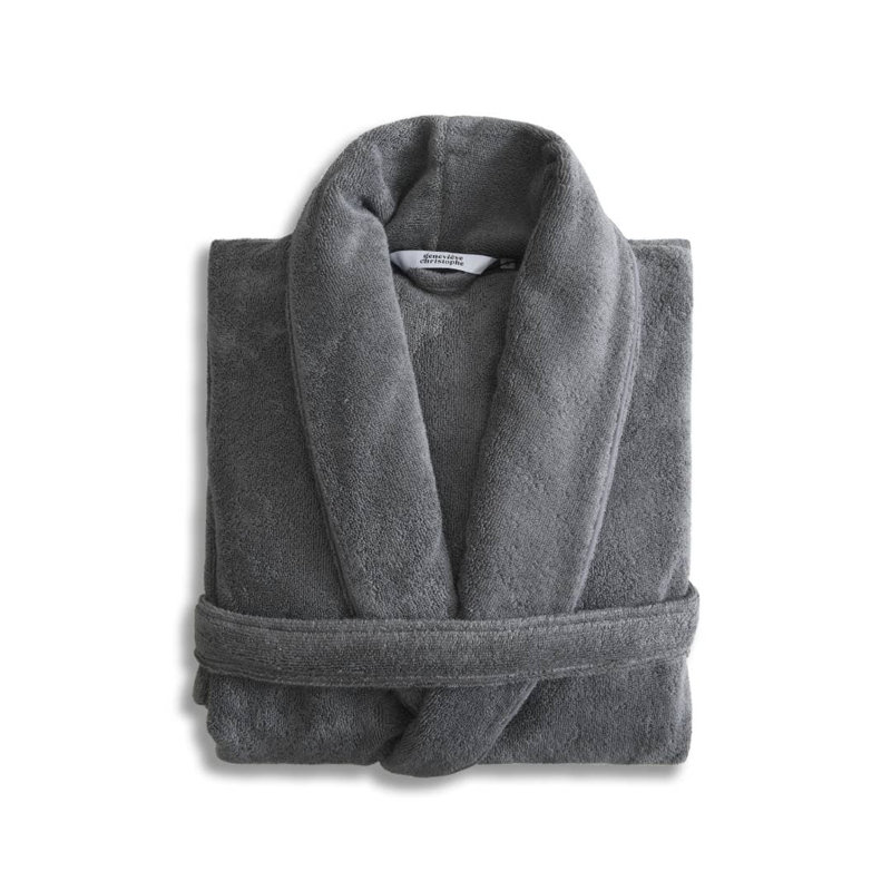 Pellerin Cotton Terry Cloth Mid-Calf Bathrobe with Pockets