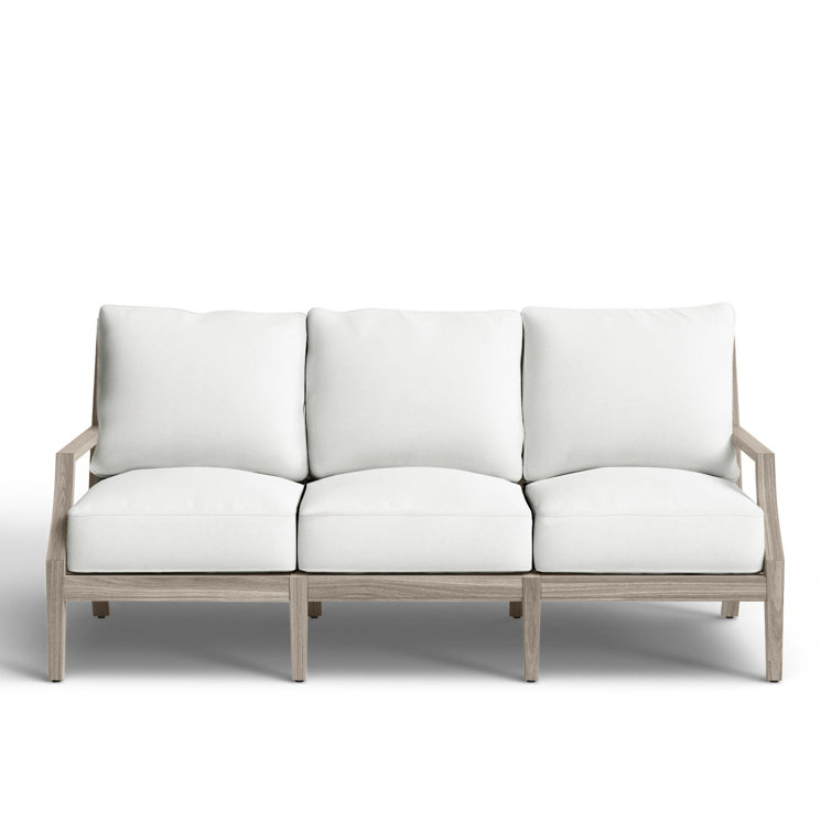 Haley Teak Outdoor Lattice Back Sofa