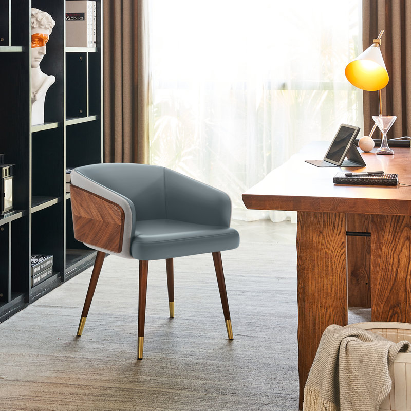 Chaise rembourrée Enrico, Gris acier
