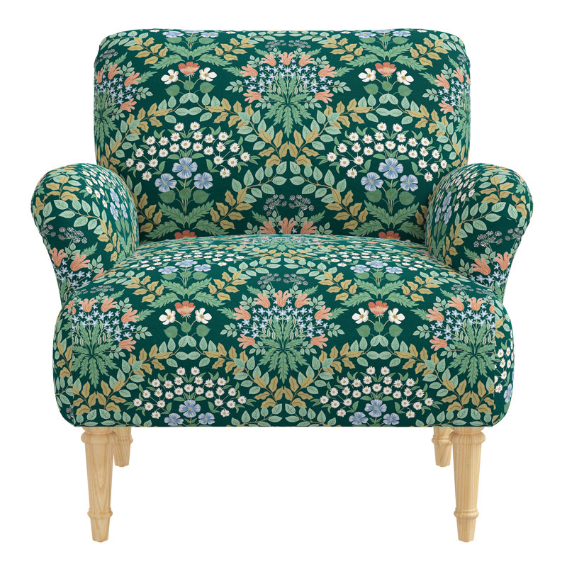 Fauteuil Bristol, Lin émeraude RPC Ronce, Natural