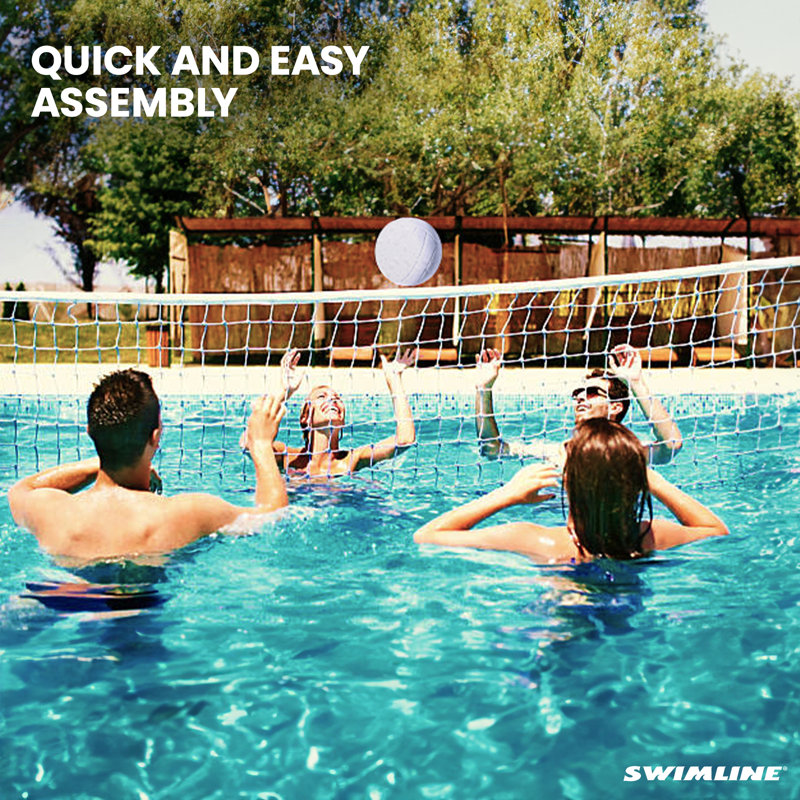 Swimline Inground Swimmng Pool Volleyball Net and Ball Game Set