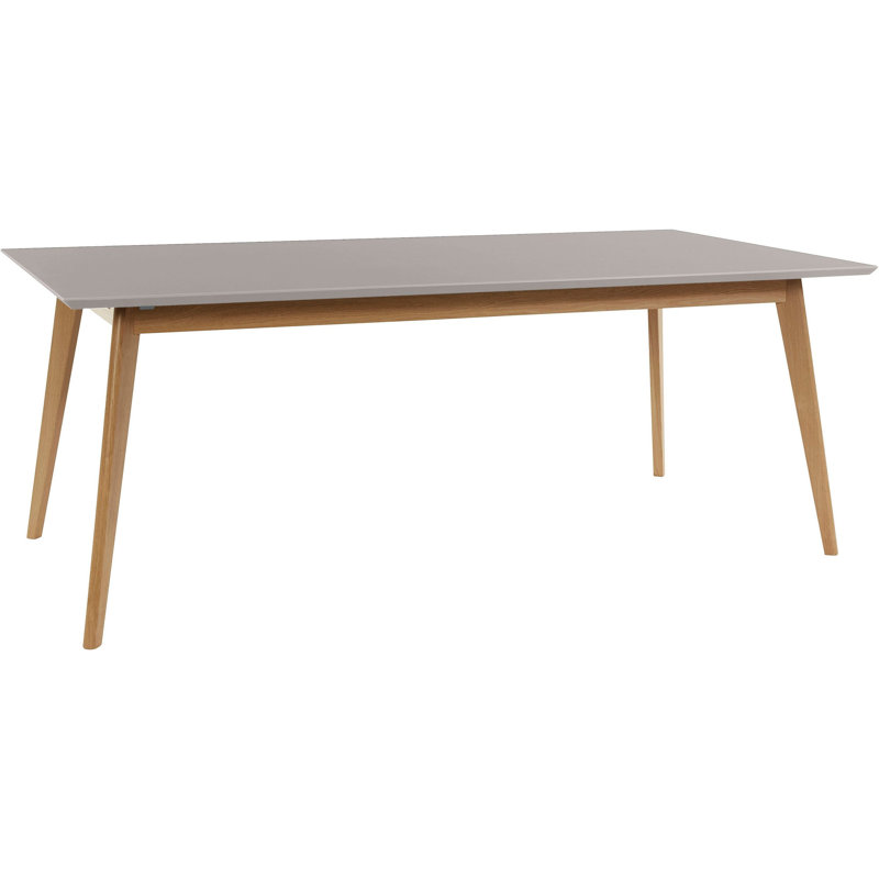 Mesa Extendable Solid Wood Base Dining Table, Grey/Oak