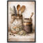 «Rustic Kitchen Tools Jar Still Art», images de cuisine, impression sur toile encadrée-126031064-126031071