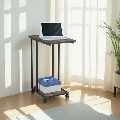 Table-plateau en forme de C Edgecliff - Bureau robuste pour ordinateur portable, nourriture et lecture