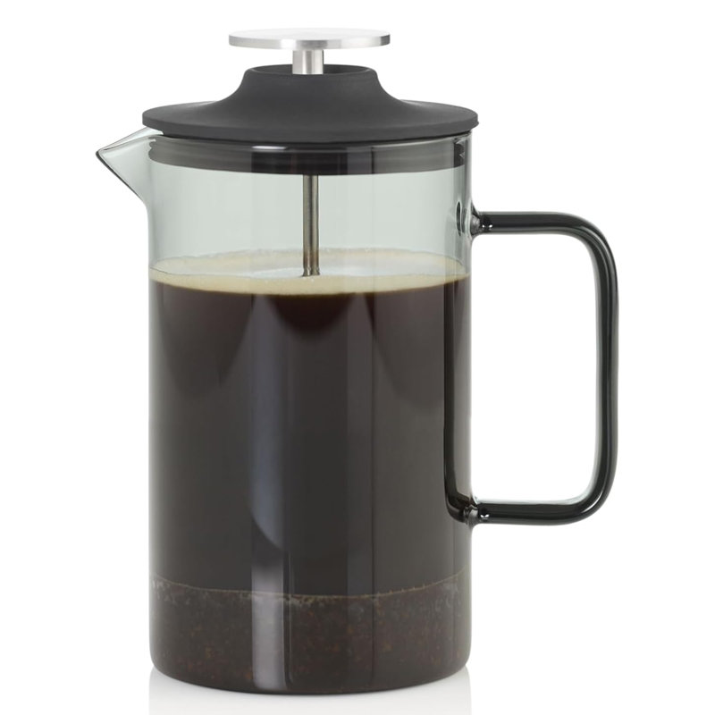 AdHoc Impact French Press Glass Coffee Maker 600ml - Clear